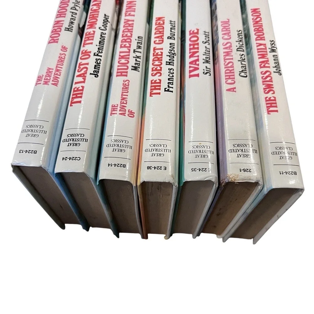 Great‎ Illustrated Classics Set Lot Of 7 Books Robin Hood Secret Garden